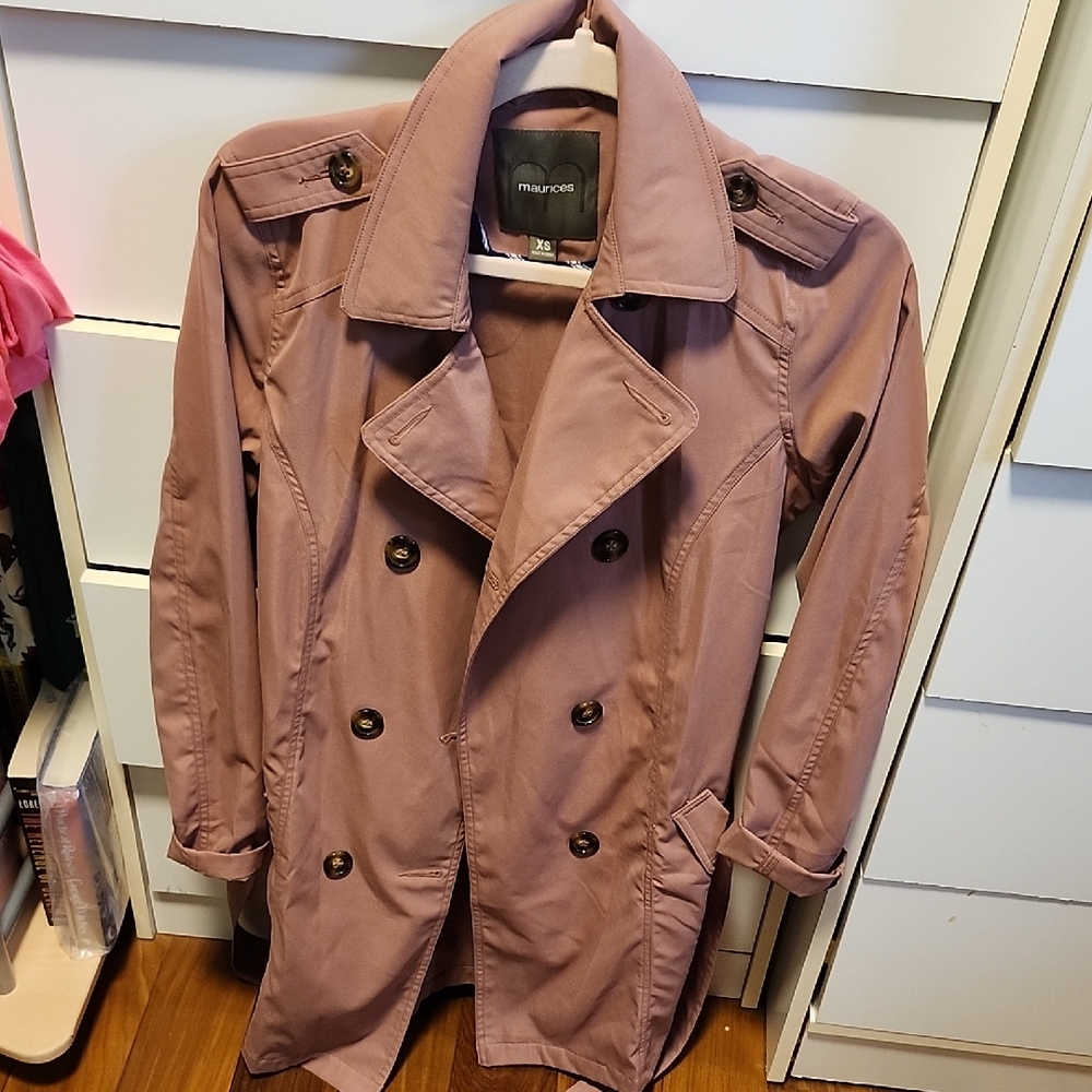 Maurices Mauve Trench Coat